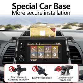 LUNQIN Car Phone Holder Center Console Dash Organizer for Honda Odyssey 2018 2019 2020 2021 2022 2023 2024 Accessories Navigation Screen Bracket Interior Decoration Mobile Cell Phone Mount