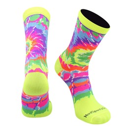 MadSportsStuff Crazy Tie Dye Socks Crew Basketball Football Volleyball Lacrosse