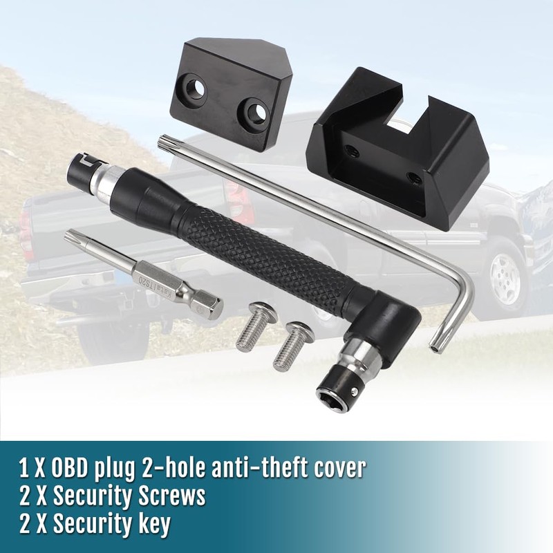 WIKIBB OBD II Port Lock OBD2 Connector Locking Aluminum Alloy