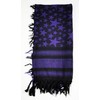Premium Star Pattern Shemagh Head Neck Scarf - Purple/Black