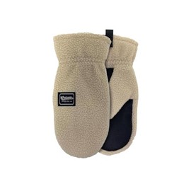 Watson Gloves Lady Baa Baa Cozy Winter Mitt - Sustainable Fuzzy Fleece Sherpa Shell, Warm Eco-Lining, Touchscreen, Snug-Fit, Beige, Large