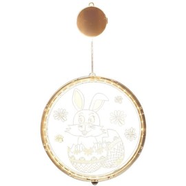 Easter LED Lights with Suction Cups Window Hanging Decoration Lights 3D  Acrylic Lights for Home Dining Room