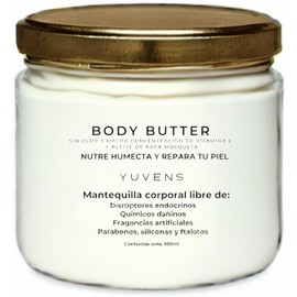 Mantequilla Corporal Ultra Humectante Sin Aroma – Body Butter Natural con Manteca de Karité, Rosa Mosqueta y Vitamina E – Ideal para Piel Sensible – Nutre, Hidrata y Repara sin Fragancias Artificiales