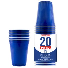 Generique - 20 blue US-style plastic cups