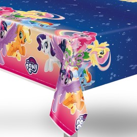 Unique Industries My Little Pony Rectangular Plastic Table Cover - 54" x 84", 1 Pc
