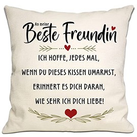Best Friend Cushion Cover I Hope Every Time You Hug This Pillow It Reminds You How Much I Love You Gift for Best Friend Birthday Christmas (Best Friend)