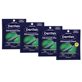 Dentek Dentek - Limpiadores de cepillos delgados, 32 unidades cada uno (paquete de 4)