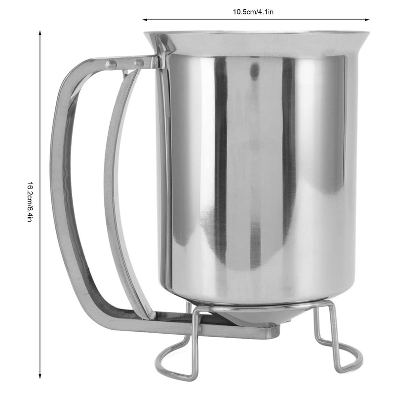 Pancake Batter Dispenser with Funnel, 1000ml, Stainless Steel, for Baking