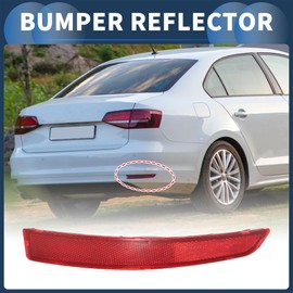 INFINAUTO Bumper Reflector Rear Left 9.65"x1.38" Bumper Reflector Side Marker No.5C6945106B for Volkswagen Tiguan 2010-2017 Plastic Red Durable