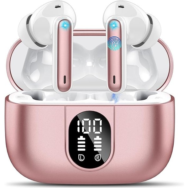 Wireless Earbuds, Bluetooth 5.3 Headphones In Ear with 4 ENC