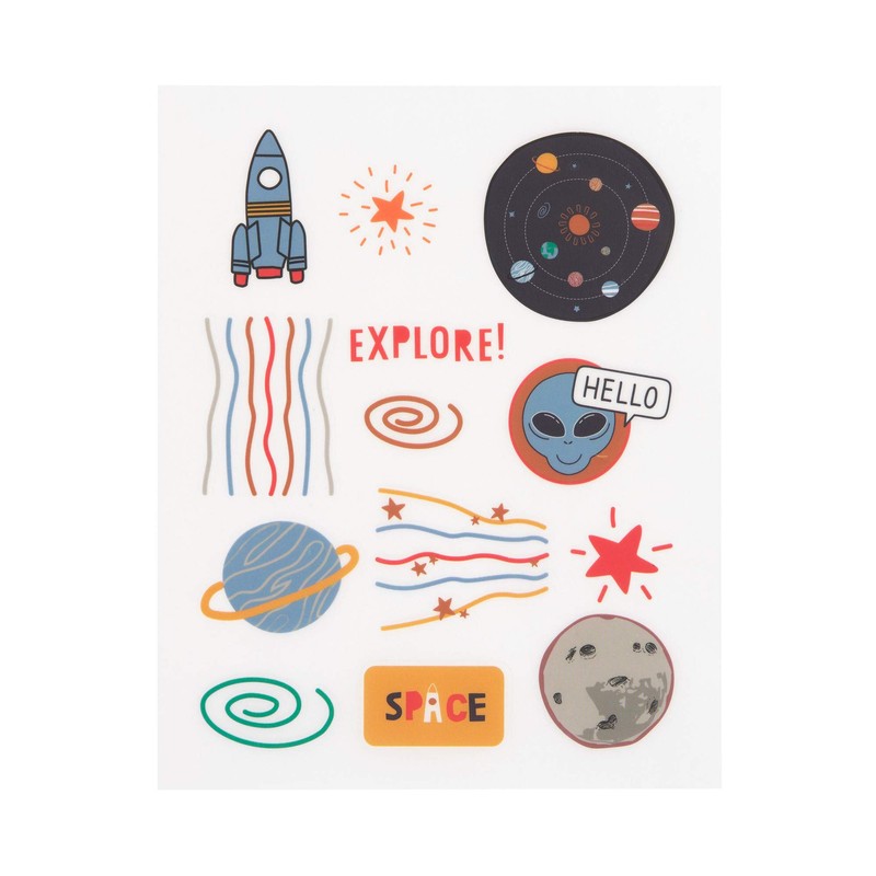 LÄSSIG Textile Sticker Single Application Sticker Rub On, Space, Daypack