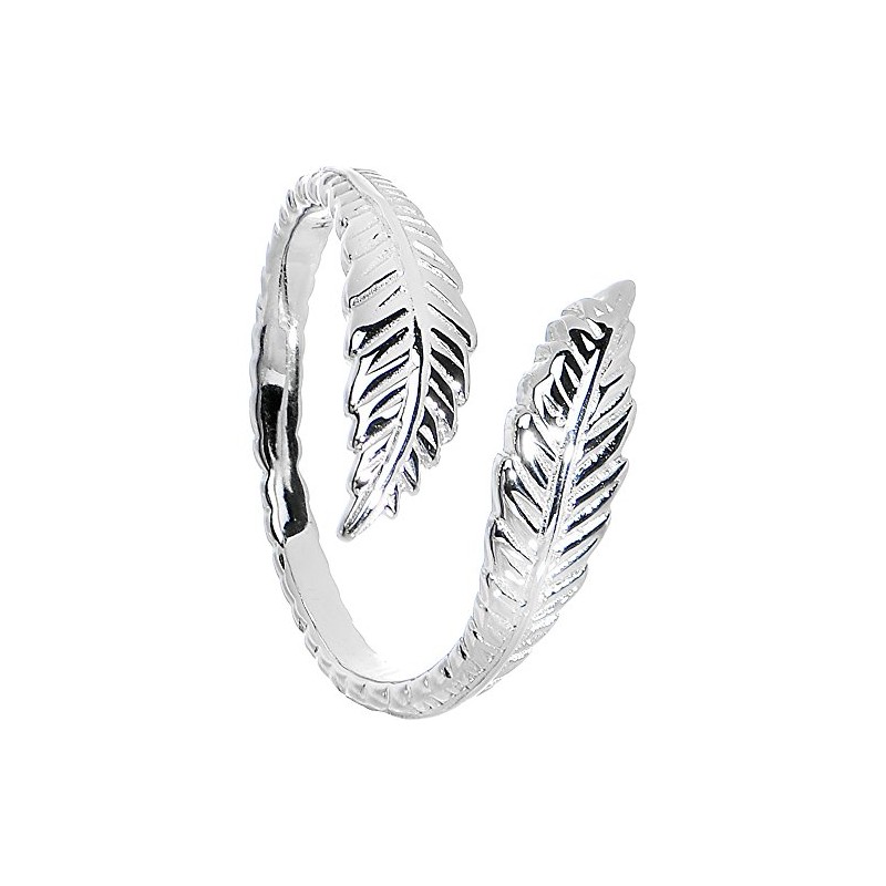 Body Candy 925 Sterling Silver Feather Wrap Toe Ring