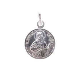 Inmaculada Romero IR San Judas Tadeo Silver Medal Sterling 925 m Unisex 15 mm Edge Bezel Adjustable Engraving Included