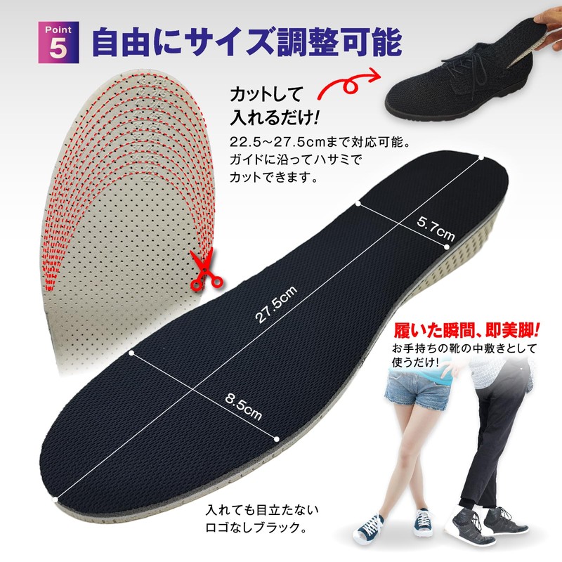 (Physical The Supervision) Secret Insole, 4 Sizes to Choose from,