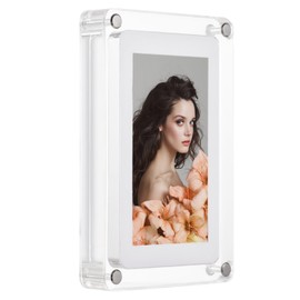 5 Inch Acrylic Digital Photo Frame Digital Picture Frame Photo/ Music/ Video Player Auto Rotation Built-in 8GB Memory Battery Gift for Friends Families