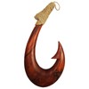 12" Hand Carved Wood Hawaiian Makau Fish Hook
