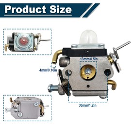 ZAMDOE 581734301 574386701 Carburetor 122LDX 122C 122LK for WeedEater 2 Cycle Gas String Trimmer for Husqvarna 122C 122LDX 122LK 22cc String Line Trimmer Replaces 574386701