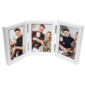 Triple Photo Picture Frame 6 x 4, White, Holds 3 Photographs, Picture Frame, 6x4 10 x 15 cm Picture Frames, White Frames, Photo Frame, 6x4 Photo Frames, Picture Frames, 4x6 Photo Frames