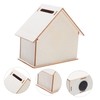 Kisangel 10PCS Wooden House Craft Piggy Bank Kit Unfinished DIY