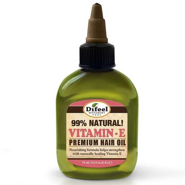 Difeel Premium Natural Hair Oil - Vitamin E Oil 2.5 ounce (6-Pack)