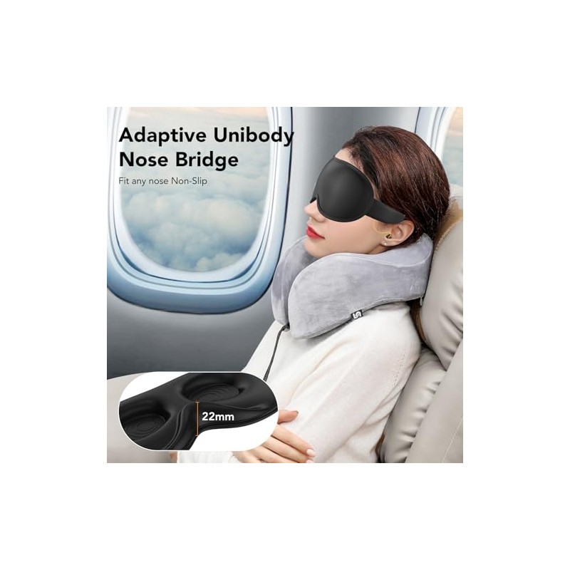 100% Blackout Sleep Mask 45dB Noise Cancelling for Women &