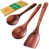 Riveira Set of 3 Dark Teak Spoons for Cooking -