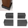 Omabeta 4PCS L Shape Rectangular Furniture Risers with Smooth Corners