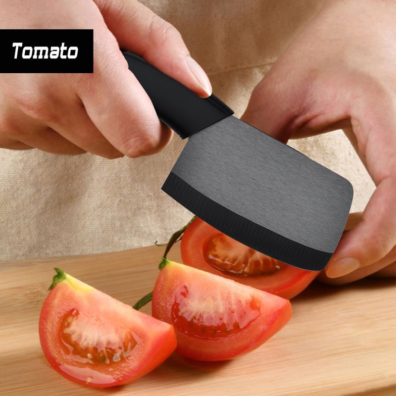 Ceramic Knife Mini Cleaver Nakiri Knife Black Small Paring Knife