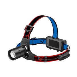 W WONDER Full Energy Stirnlampe, 500 Lumen, IP44, 5 Beleuchtungsmodi, Neigung einstellbar bis 45°, wiederaufladbar, perfekt für alle Aktivitäten in der Nacht.