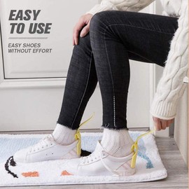 Nonstop 6 Pcs Lazy Shoe Helper Portable Sock Slider - Short Handled Shoe Horn - Shoe Lifting Helper Easy on Easy Off, Plastic Shoehorn for Men, Women