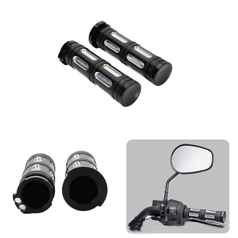 Baceyong 2x Motorcycle Grips, Universal 25mm Grip Bar Waterproof Non