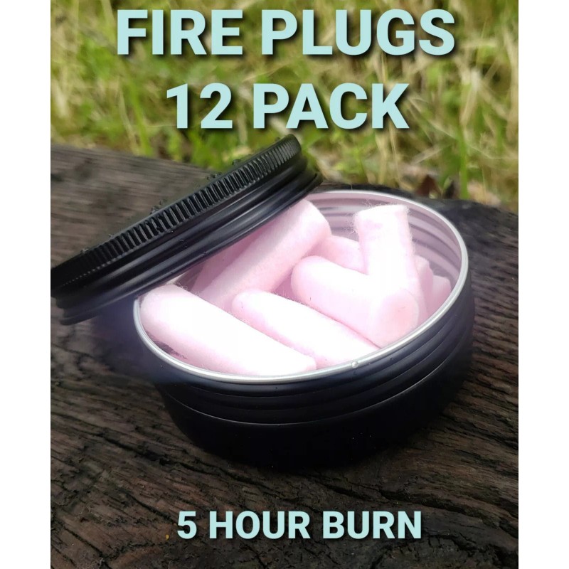 FIRE PLUG FIRE STARTER 12 PACK - WITH TIN -