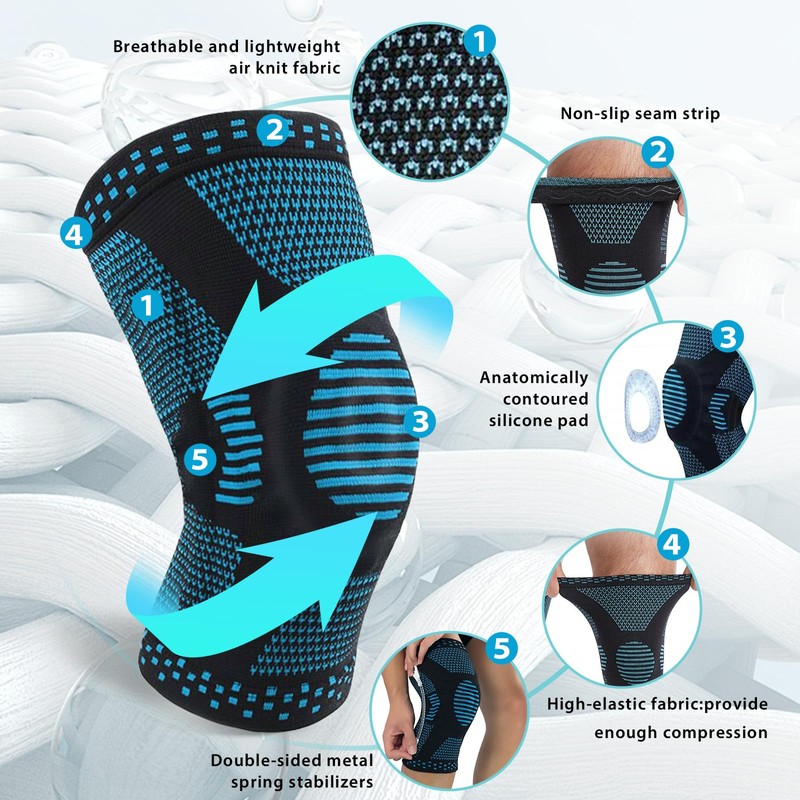Viexpand Knee Support for Men and Women, Compression Knee Support
