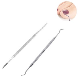 Nail Scalking Remover, Nail Scalk, Nail Garbage Remover, Winding Nail Hook, Intricate Nail Tool, Stainless Steel, Nail Gap, Garbage Remover, Hand, Finger, Toes (Set of 2)