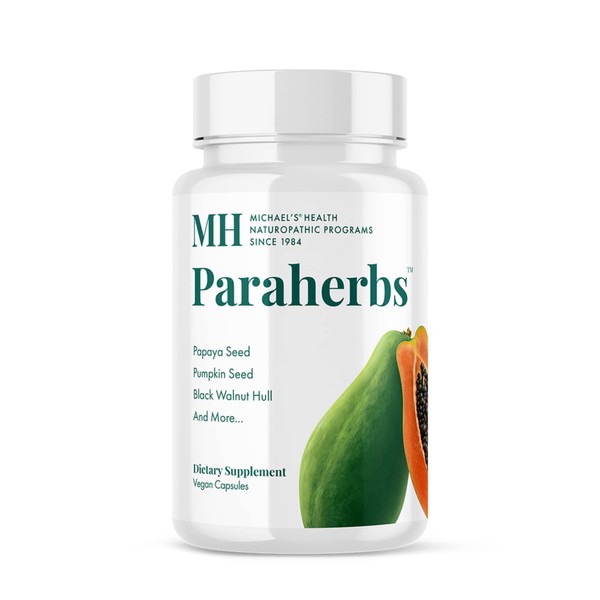 MICHAEL'S Health Naturopathic Programs Paraherbs - 60 Vegetarian Capsules - Fibers to Support Intestinal Tract - Kosher - 15 Servings