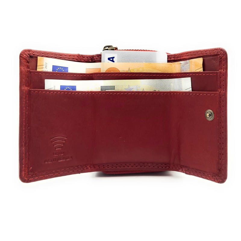 Genuine Leather Compact Wallet for Men & Women - Small
