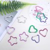 12 Pcs Star Heart Carabiner Clip, 6 Heart and 6