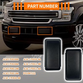 Front Bumper Guards Pads Inserts Caps Bumper Cover Grille Lower Trim Panel Compatible with 2018-2020 Ford F150 Replacement JL3Z-17E810-AB JL3Z-17E811-AB (Left & Right Side)