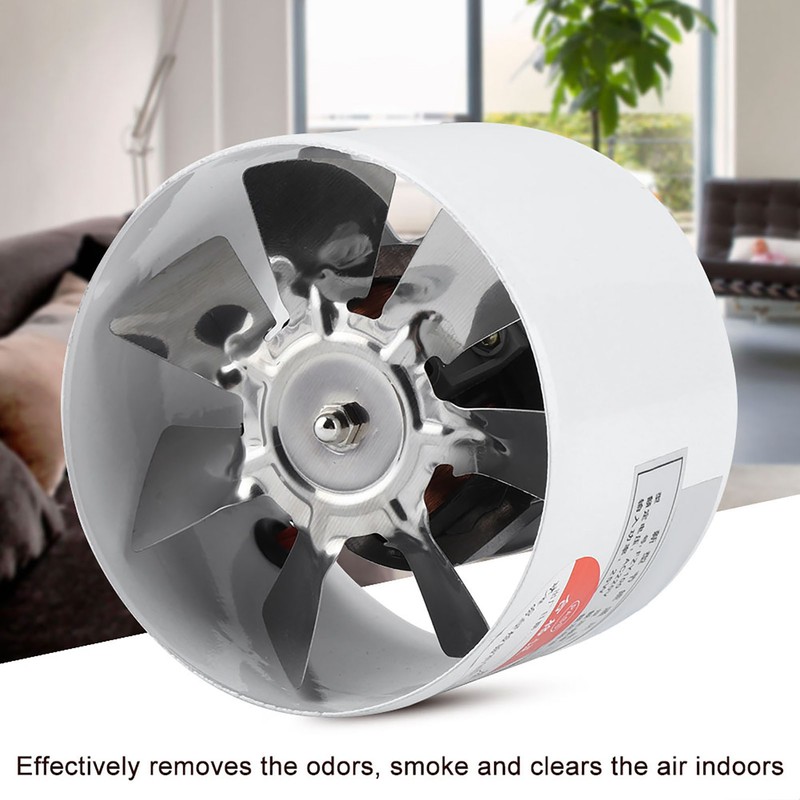 25W Wall Mounted Exhaust Fan Low Noise Home Bathroom Kitchen