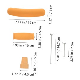 Gadpiparty 1set Underarm Crutch Replacement Parts Rubber Crutch Pads and Tips for Enhanced Safety and Comfort for Seniors and Mobility Assistance