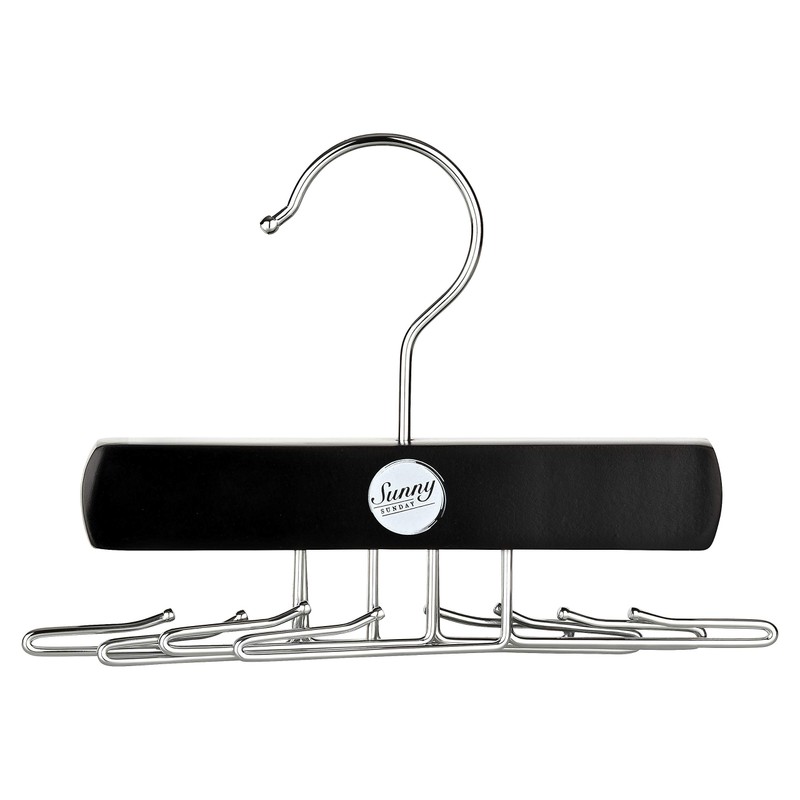 SUNNY SUNDAY ® Wooden Clothes Hanger, Tie Holder, Wardrobe Organiser