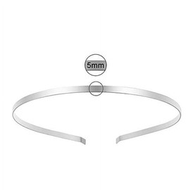 10 Pcs Silver 5mm Smooth Metal Headbands Frames Blank Tiara Base Hairband Head Bands for DIY Crafts Hair Accessories