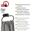 WENKO Turbo-Loc Orea Black Matt Towel Ring, No Drilling Required,