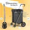 Our Modern Space Shopping Cart w/Waterproof Basket Liner & 360°