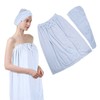 Bath Towel Wrap Coral Fleece Spa Women Adjustable Shower Wrap