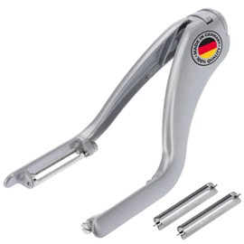 Westmark Vegetable and Double Peeler/Asparagus Peeler, Includes 2 Replacement Stainless Steel Blades, Peel-Star Aluminium, High-Quality Aluminium with Food-Grade Coating, 605022E6