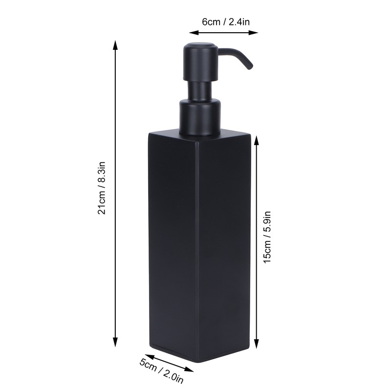 200ml Square Shower Bottle 304 Stainless Steel Shampoo Hand Soap