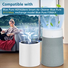2 Pack 311i Max Replacement Filter, Compatible with Blue Pure 311i Max Air Purifier,Ture HEPA Filter Compare to Blue Pure F3-MAX