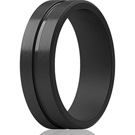 ThunderFit Men's Silicone Ring Rubber Wedding Bands - 1 Ring (9.5 - 10 (19.8mm))
