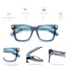 AMOMOMA 3 Pack Retro Oversized Square Reading Glasses for Women